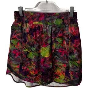 Lululemon Pace Rival Neon Floral Athletic Running Skirt 6